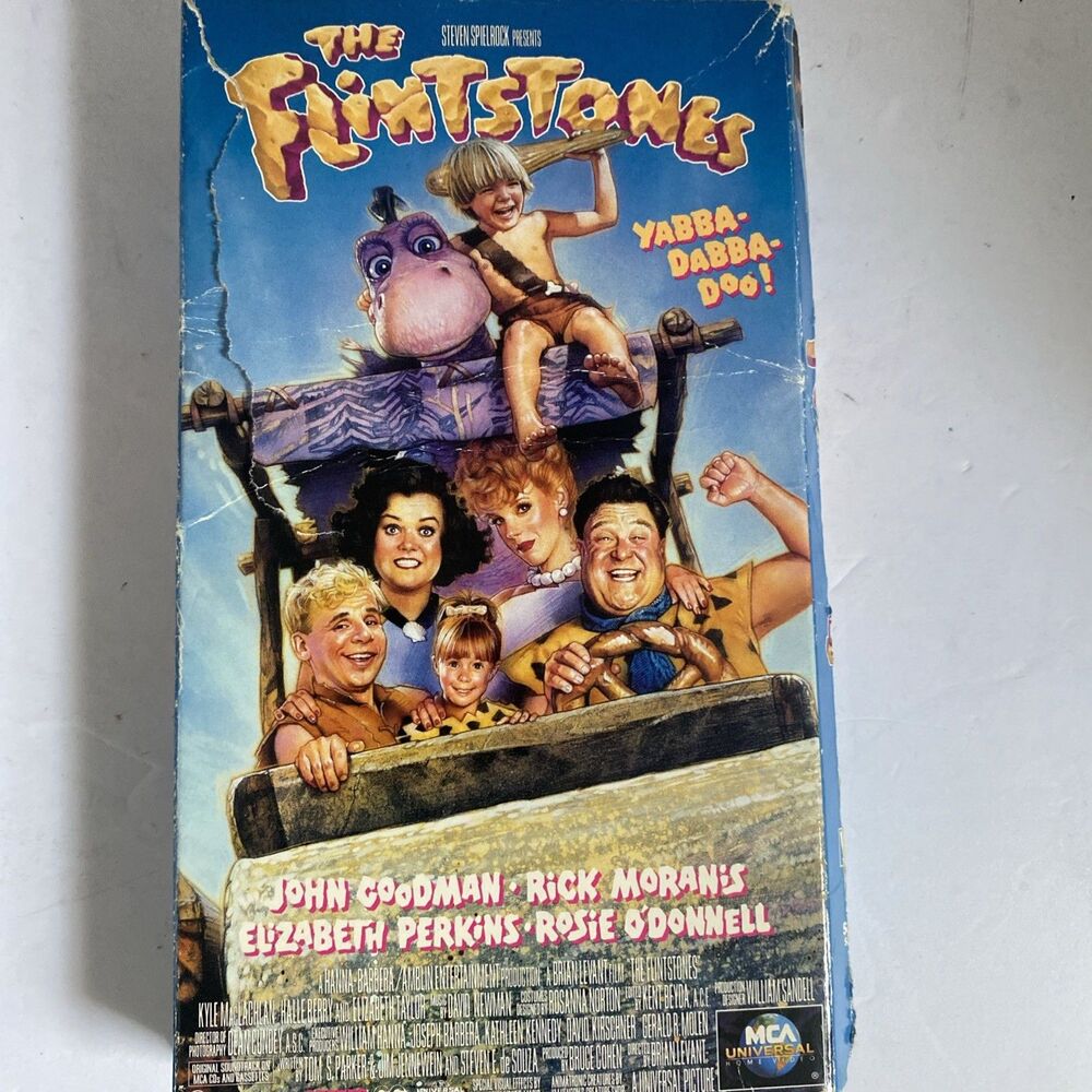 The Flintstones (VHS, 1994, slipcover case) John Goodman, Rick moranis
